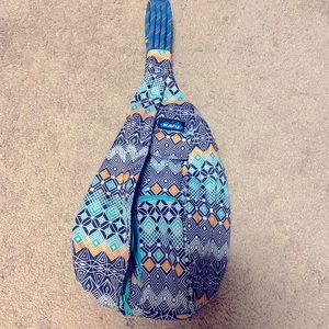 Kavu rope bag— geometric pattern (actual color name: sky diamonds)